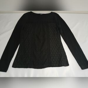 Lucky brand women's black long sleeve shirt size Large